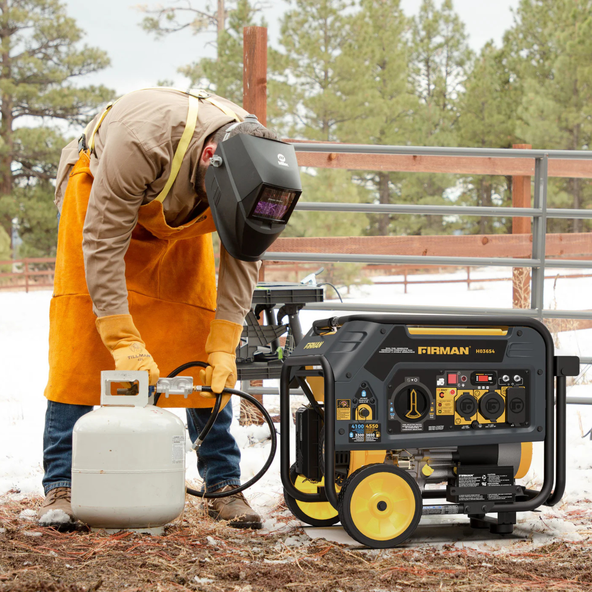 Firman Dual Fuel Portable Generator 4550/3650W Electric Start CO Alert 50 ST CAN from GME Supply